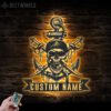 Custom-Pirate-Skull-Swords-Anchor-Metal-Wall-Art-LED-Light-5