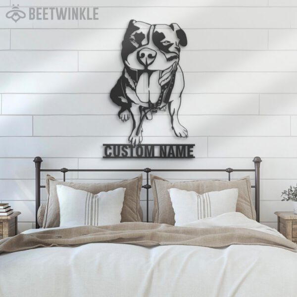 Custom-Pitbull-Metal-Wall-Art-LED-Light-1