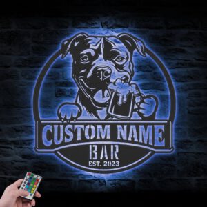 Custom-Pitbull-Thirsty-Beer-Pub-Metal-Wall-Art-LED-Light_2