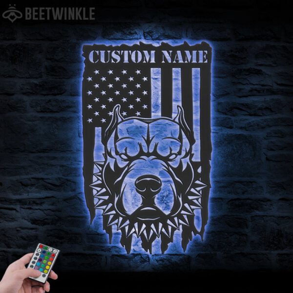 Custom-Pitbull-US-Flag-Metal-Wall-Art-LED-Light_6