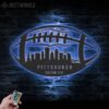 Custom-Pittsburgh-Skyline-American-Football-Metal-Wall-Art-LED-Light-3