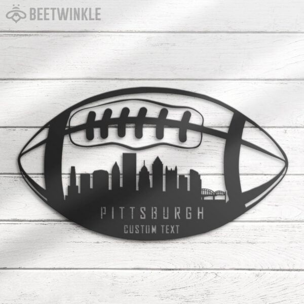 Custom-Pittsburgh-Skyline-American-Football-Metal-Wall-Art-LED-Light-6