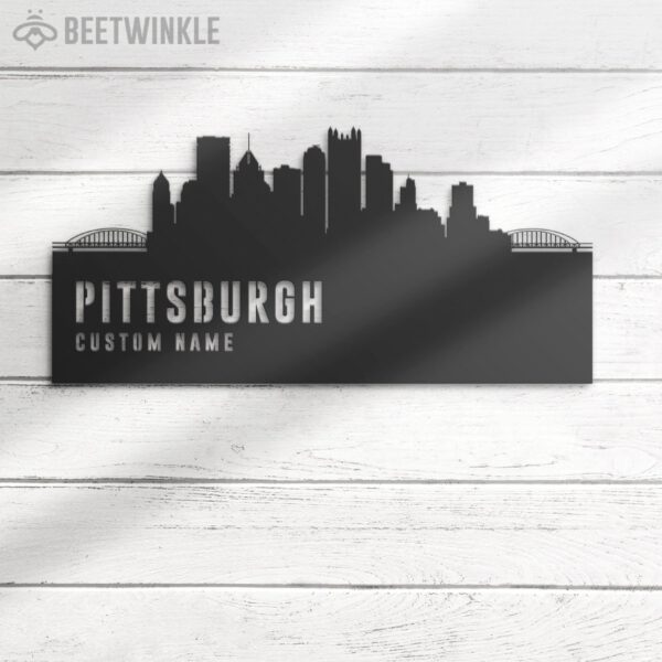 Custom-Pittsburgh-Skyline-Metal-Wall-Art-LED-Light-4