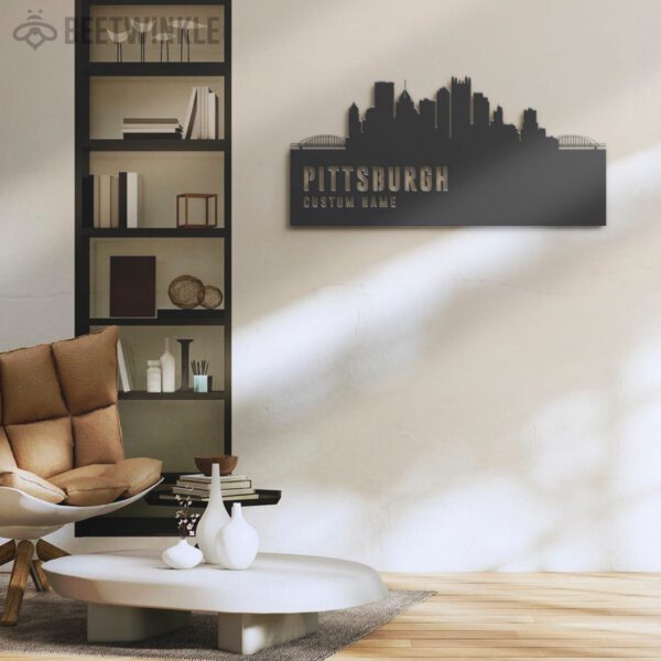 Custom-Pittsburgh-Skyline-Metal-Wall-Art-LED-Light-5