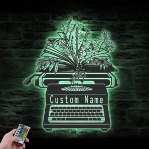 Custom-Plant-Book-Writer-Metal-Wall-Art-LED-Light_1