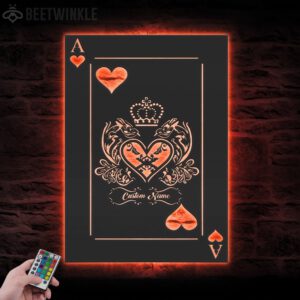 Custom-Poker-Aces-Cards-Casino-Metal-Wall-Art-LED-Light-2