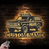 Custom-Police-Car-Driver-Metal-Wall-Art-LED-Light-1