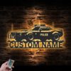 Custom-Police-Car-Driver-Metal-Wall-Art-LED-Light