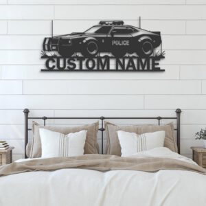 Custom-Police-Car-Driver-Metal-Wall-Art-LED-Light-2