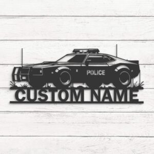 Custom-Police-Car-Driver-Metal-Wall-Art-LED-Light-3