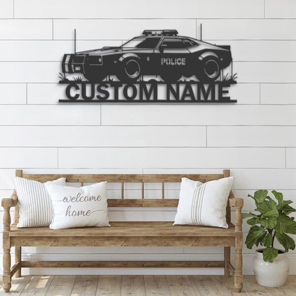 Custom-Police-Car-Driver-Metal-Wall-Art-LED-Light-5