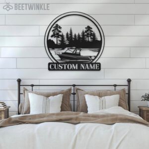 Custom-Pontoon-Lake-House-Metal-Wall-Art-LED-Light-10