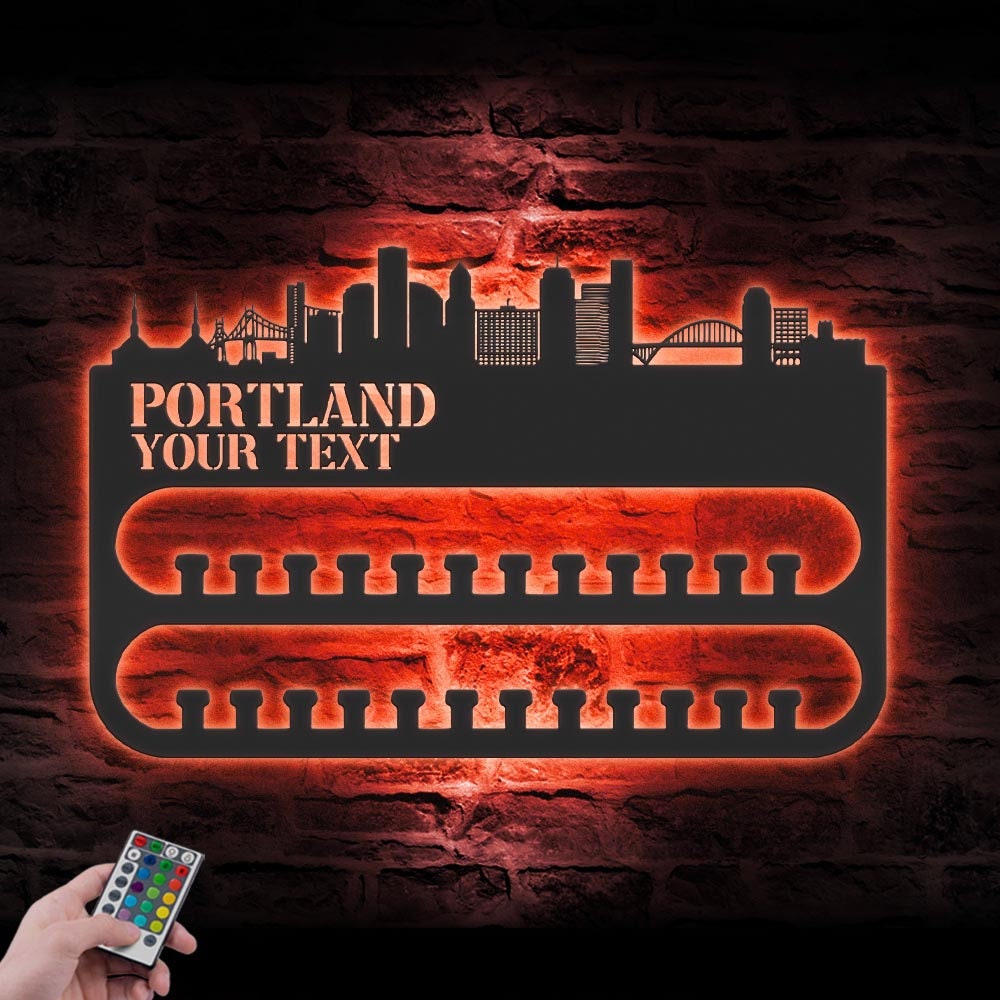 Custom-Portland-Skyline-Sport-Medal-Hanger-With-Led-Light_2