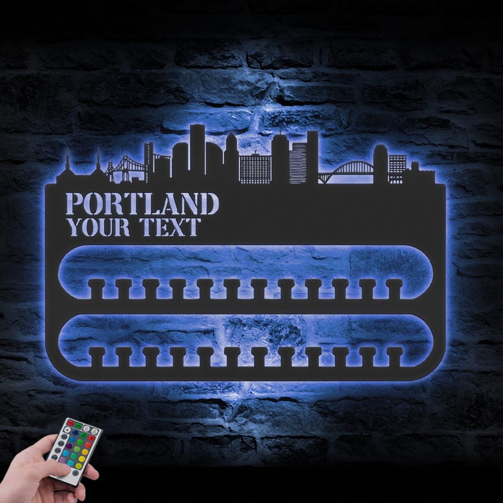 Custom-Portland-Skyline-Sport-Medal-Hanger-With-Led-Light_3