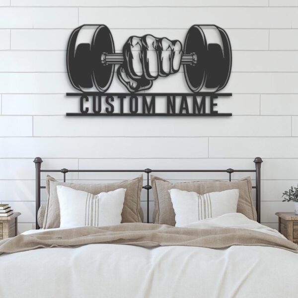 Custom-Powerlifting-Metal-Wall-Art-LED-Light