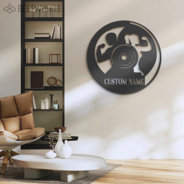 Custom-Powerlifting-Workout-Metal-Wall-Art-LED-Light-11