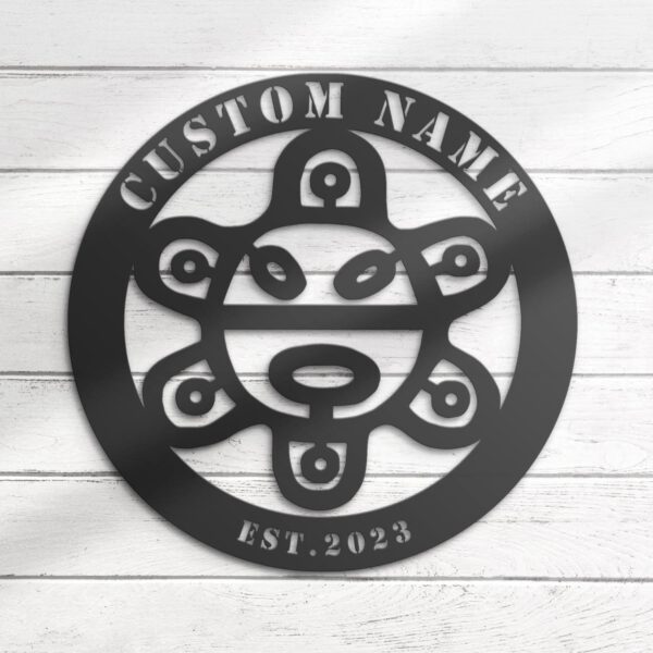 Custom-Puerto-Rico-Taino-Sun-Sol-God-Symbol-Metal-Wall-Art-LED-Light-5