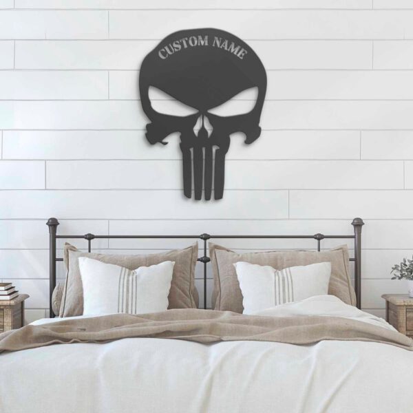 Custom-Punisher-Skull-Metal-Wall-Art-LED-Light-7