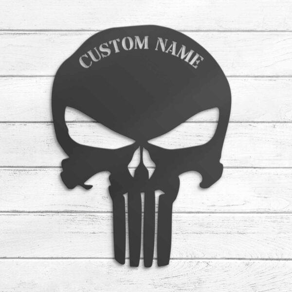 Custom-Punisher-Skull-Metal-Wall-Art-LED-Light-8