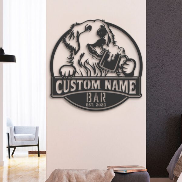 Custom-Pyrenean-Mountain-Dog-Thirsty-Beer-Pub-Metal-Wall-Art-LED-Light_7