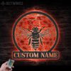 Custom-Queen-Bee-Metal-Wall-Art-LED-Light-4-1