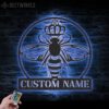 Custom-Queen-Bee-Metal-Wall-Art-LED-Light-8