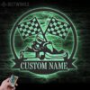 Custom-Racing-Flag-Go-Kart-Racing-Metal-Wall-Art-LED-Light-4