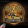 Custom-Racing-Flag-Go-Kart-Racing-Metal-Wall-Art-LED-Light-6