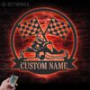 Custom-Racing-Flag-Go-Kart-Racing-Metal-Wall-Art-LED-Light-8