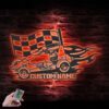 Custom-Racing-Flag-Sprint-Car-Metal-Wall-Art-LED-Light-16