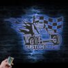 Custom-Racing-Flag-Sprint-Car-Metal-Wall-Art-LED-Light-2-3