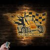 Custom-Racing-Flag-Sprint-Car-Metal-Wall-Art-LED-Light-5-4