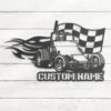 Custom-Racing-Flag-Sprint-Car-Metal-Wall-Art-LED-Light-7-3