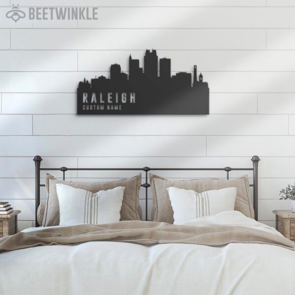 Custom-Raleigh-Skyline-Metal-Wall-Art-LED-Light-3