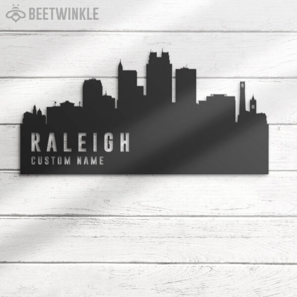 Custom-Raleigh-Skyline-Metal-Wall-Art-LED-Light