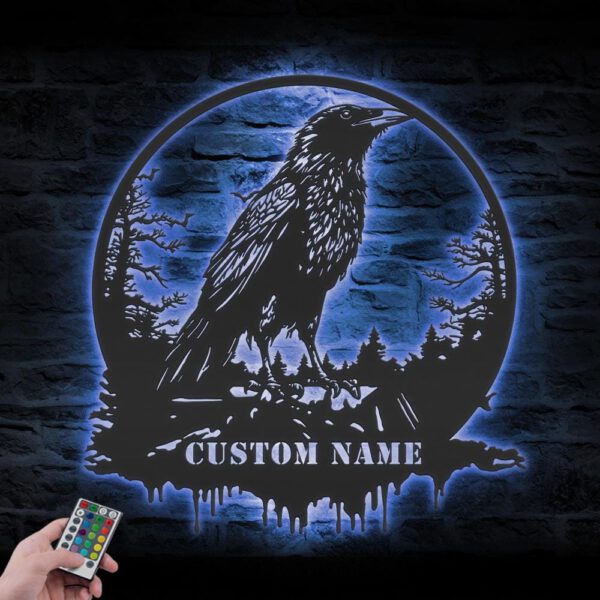 Custom-Raven-Metal-Wall-Art-with-LED-Light-3-2