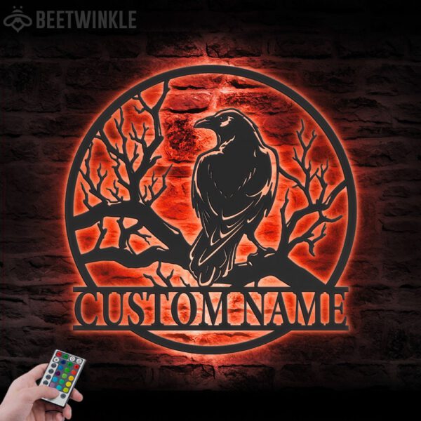 Custom-Raven-Metal-Wall-Art-with-LED-Light-6-1