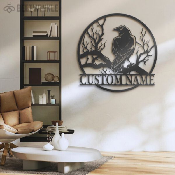 Custom-Raven-Metal-Wall-Art-with-LED-Light-7-1