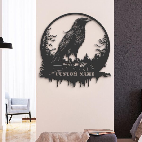 Custom-Raven-Metal-Wall-Art-with-LED-Light-9