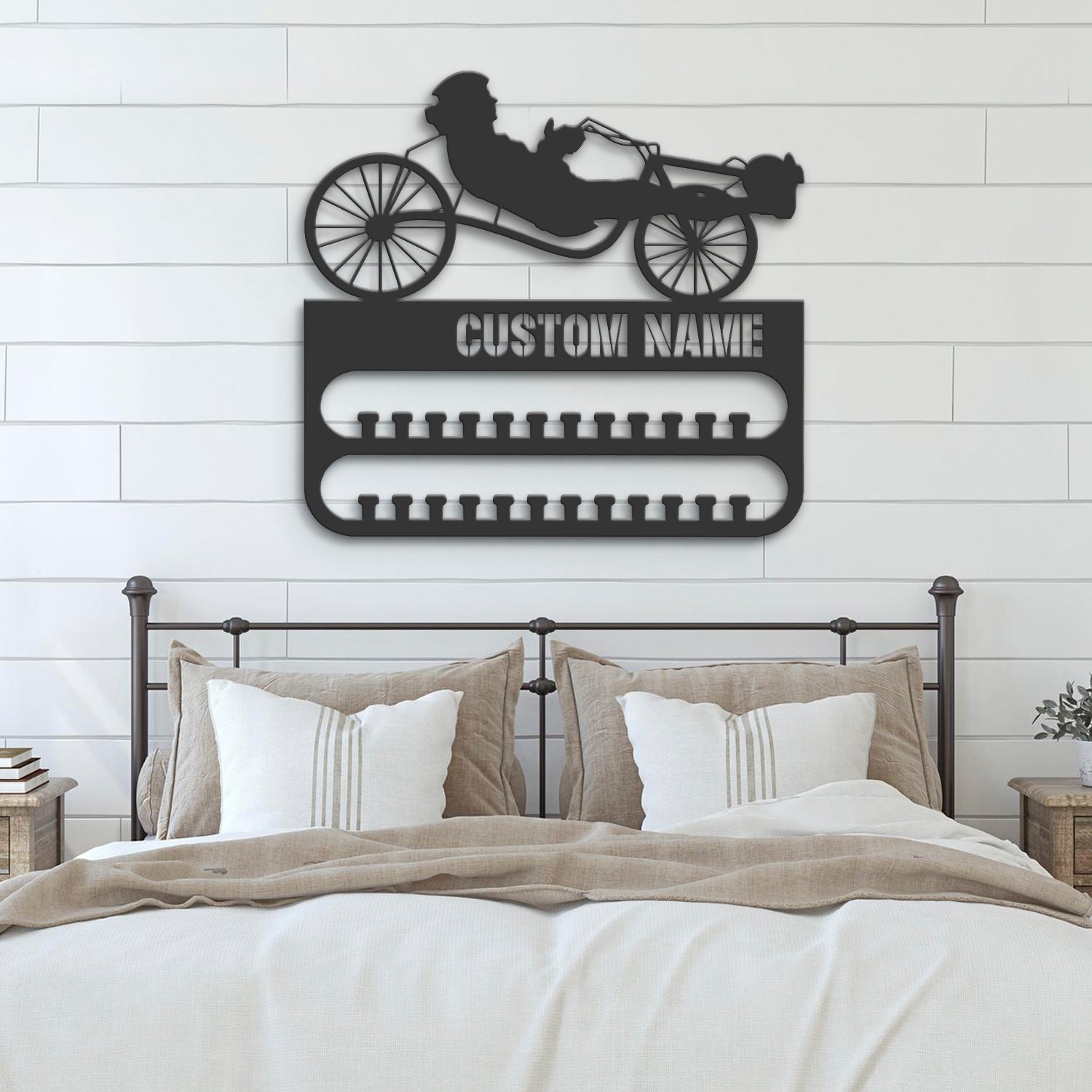 Custom-Recumbent-Bicycle-Medal-Hanger-With-Led-Light_2