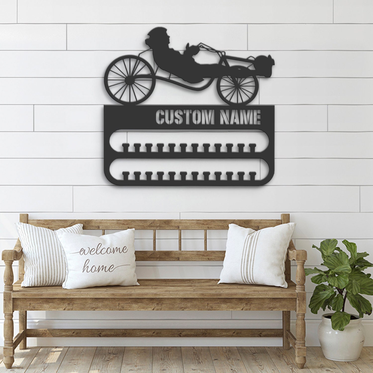 Custom-Recumbent-Bicycle-Medal-Hanger-With-Led-Light_6