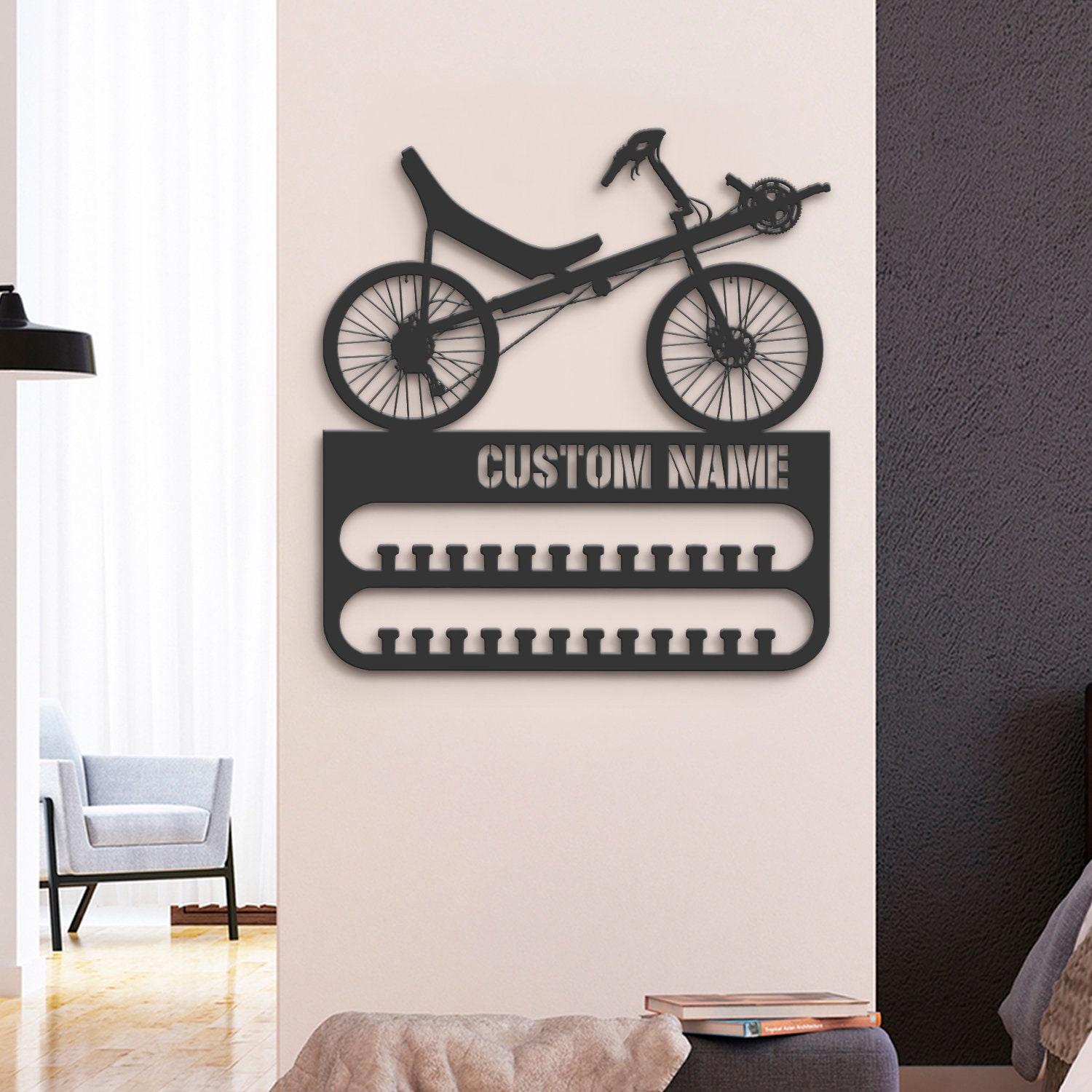 Custom-Recumbent-Bicycle-Medal-Hanger-With-Led_5