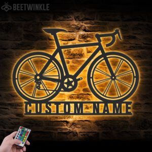 Custom-Road-Bike-Racing-Metal-Wall-Art-LED-Light-2