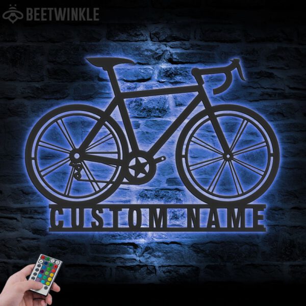 Custom-Road-Bike-Racing-Metal-Wall-Art-LED-Light-6