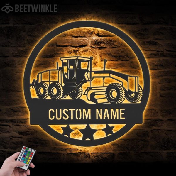 Custom-Road-Grader-Metal-Wall-Art-LED-Light_5