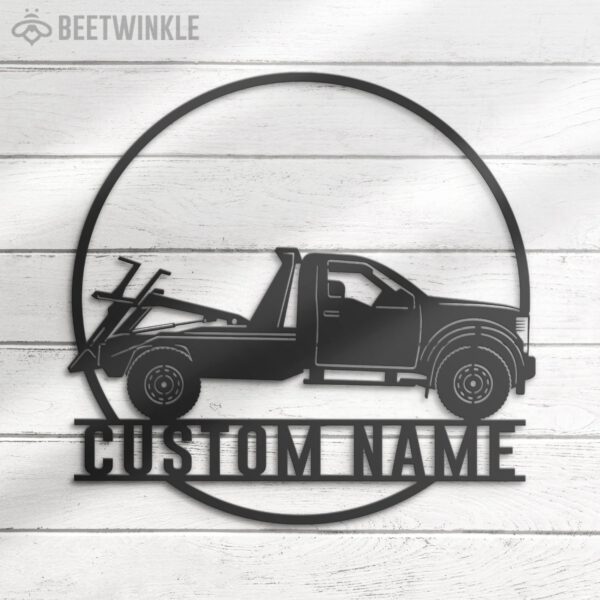 Custom-Rotator-Tow-Truck-Driver-Metal-Wall-Art-LED-Light-2-1