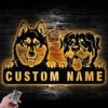 Custom-Rottweiler-And-Husky-Metal-Wall-Art-LED-Light_1