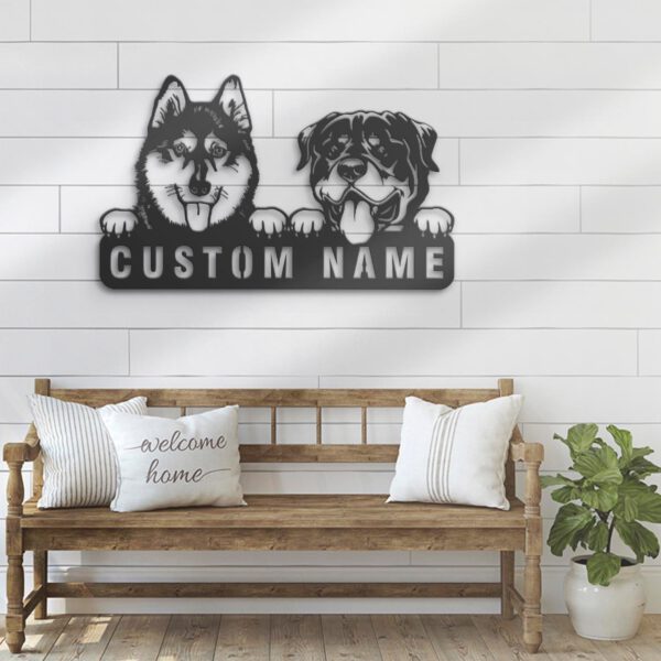 Custom-Rottweiler-And-Husky-Metal-Wall-Art-LED-Light_4