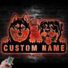 Custom-Rottweiler-And-Husky-Metal-Wall-Art-LED-Light_7