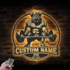 Custom-Rottweiler-Dog-Lifting-A-Weight-Metal-Wall-Art-LED-Light_2